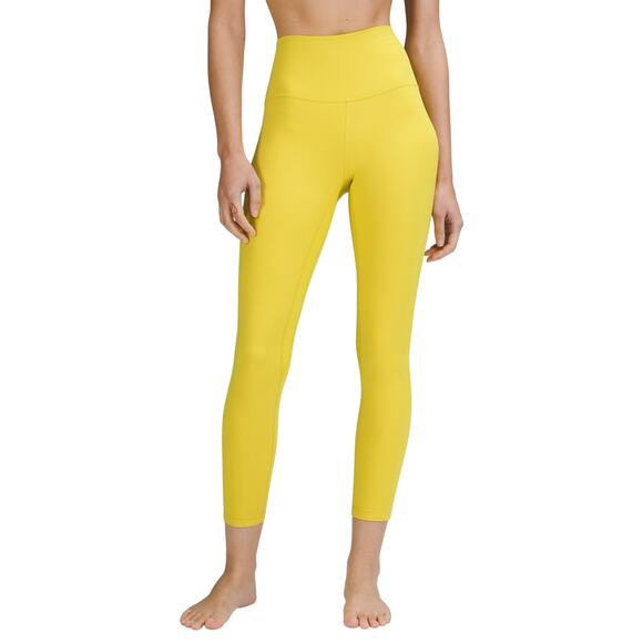 Lululemon 'Align' High-Rise 25" Yellow Nylon Blend Pants Size 8 - Picture 1 of 6